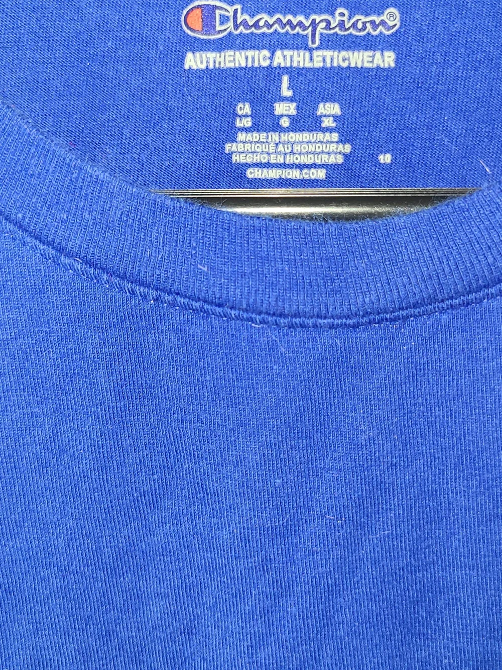 Mens Champion T-Shirt Size Large Blue - Picture 4 of 4